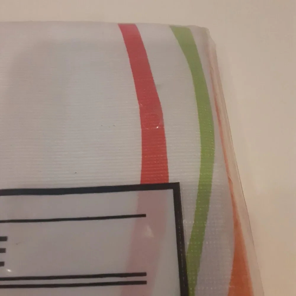 Home Vinyl Tablecloth Wavy Stripe Summer Fun 52x70